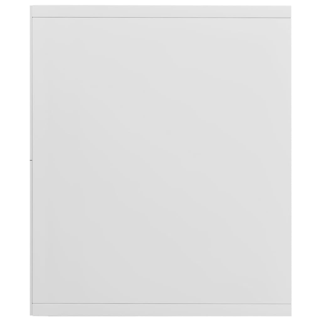 vidaXL Kirjakaappi korkeakiilto valkoinen 36x30x143 cm lastulevy