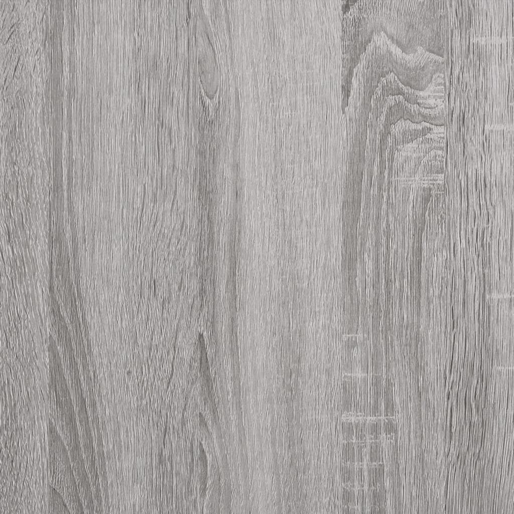 vidaXL Seinäkiinnitettävä yöpöytä harmaa Sonoma 50x30x47 cm