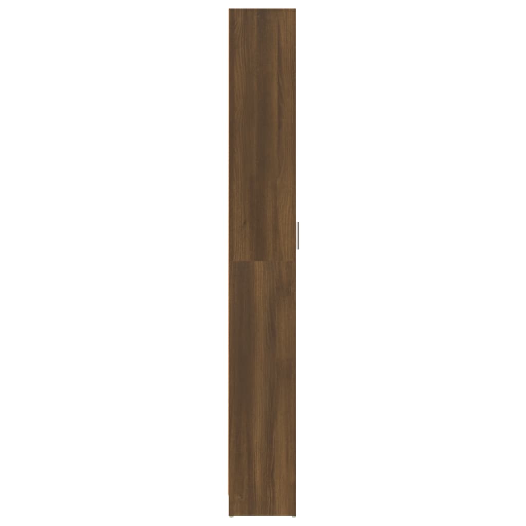 vidaXL Eteisen vaatekaappi ruskea tammi 55x25x189 cm tekninen puu