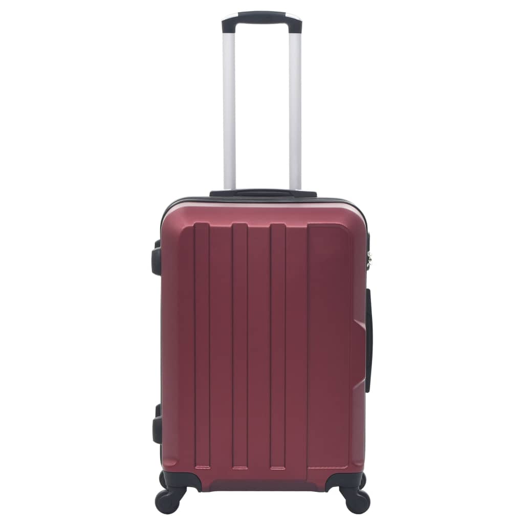 vidaXL Kovapintainen matkalaukkusarja 3 kpl viininpunainen ABS