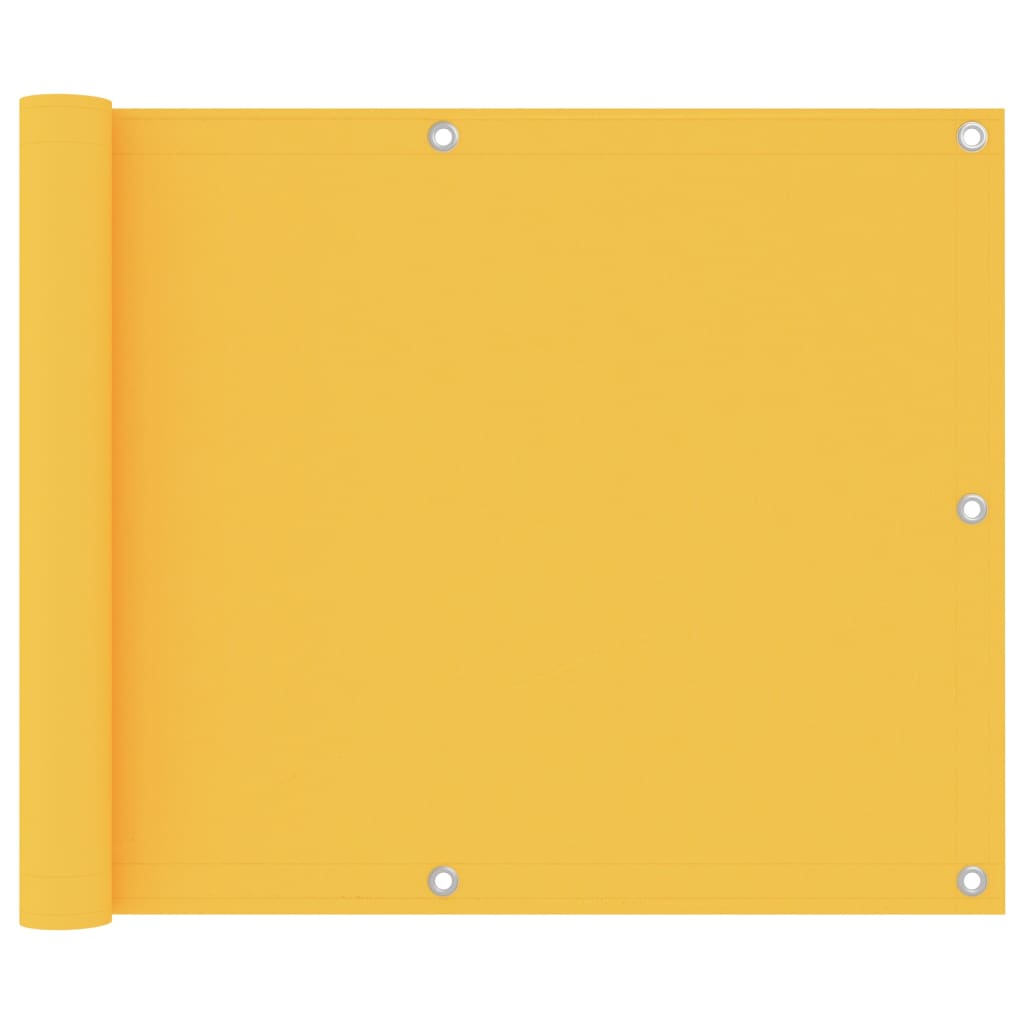 vidaXL Parvekkeen suoja keltainen 75x300 cm Oxford kangas