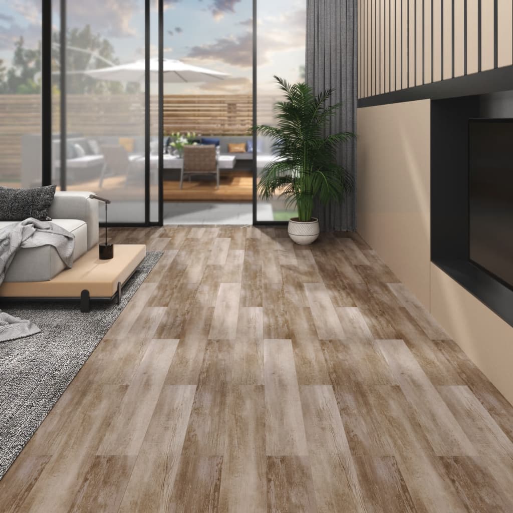 vidaXL PVC lattialankku ei-itsekiinnittyvä 5,26 m² 2 mm laveerattu puu