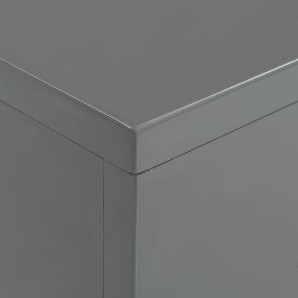 vidaXL Sohvapöytä korkeakiiltoinen harmaa 85x55x31 cm MDF