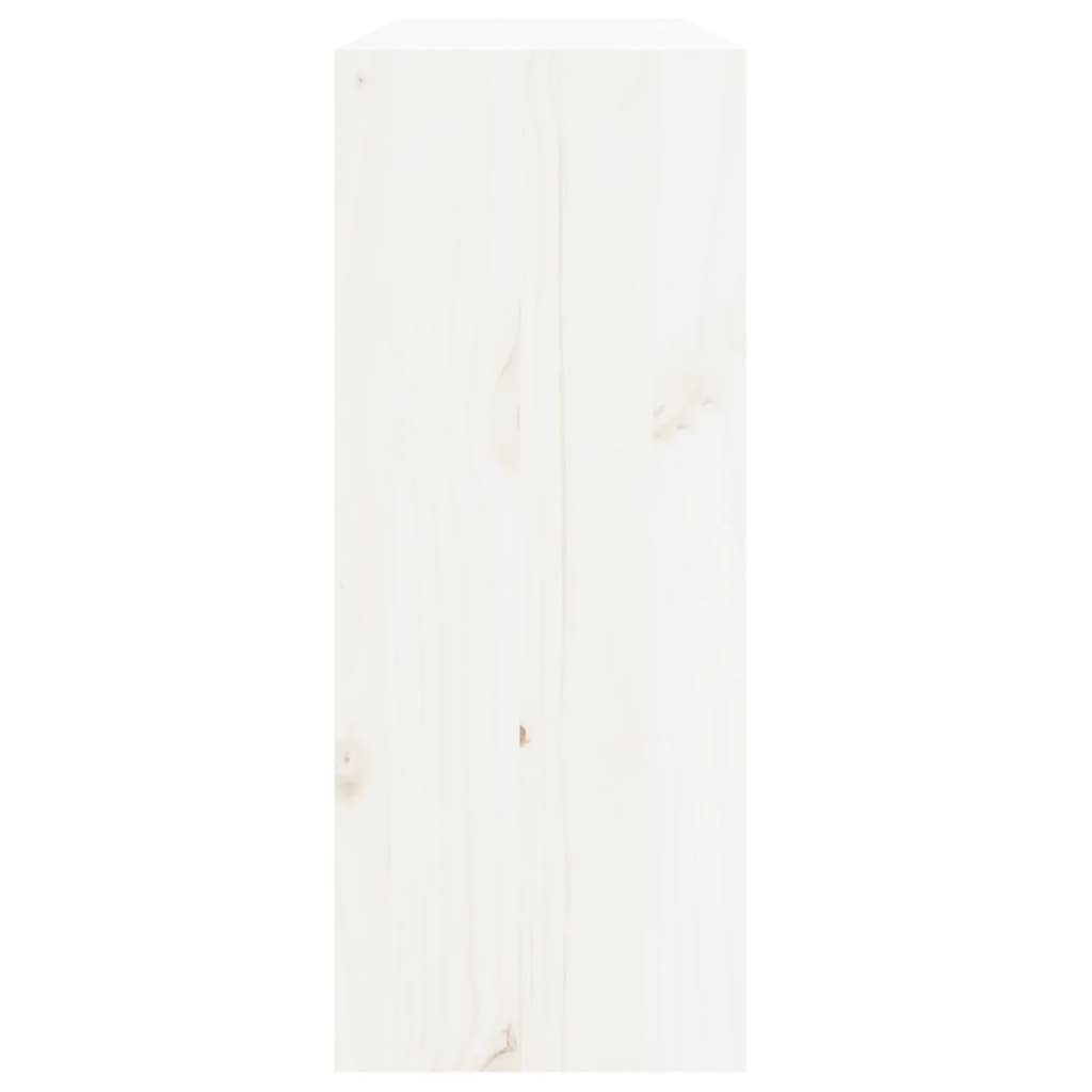 vidaXL Viinikaappi valkoinen 62x25x62 cm täysi mänty