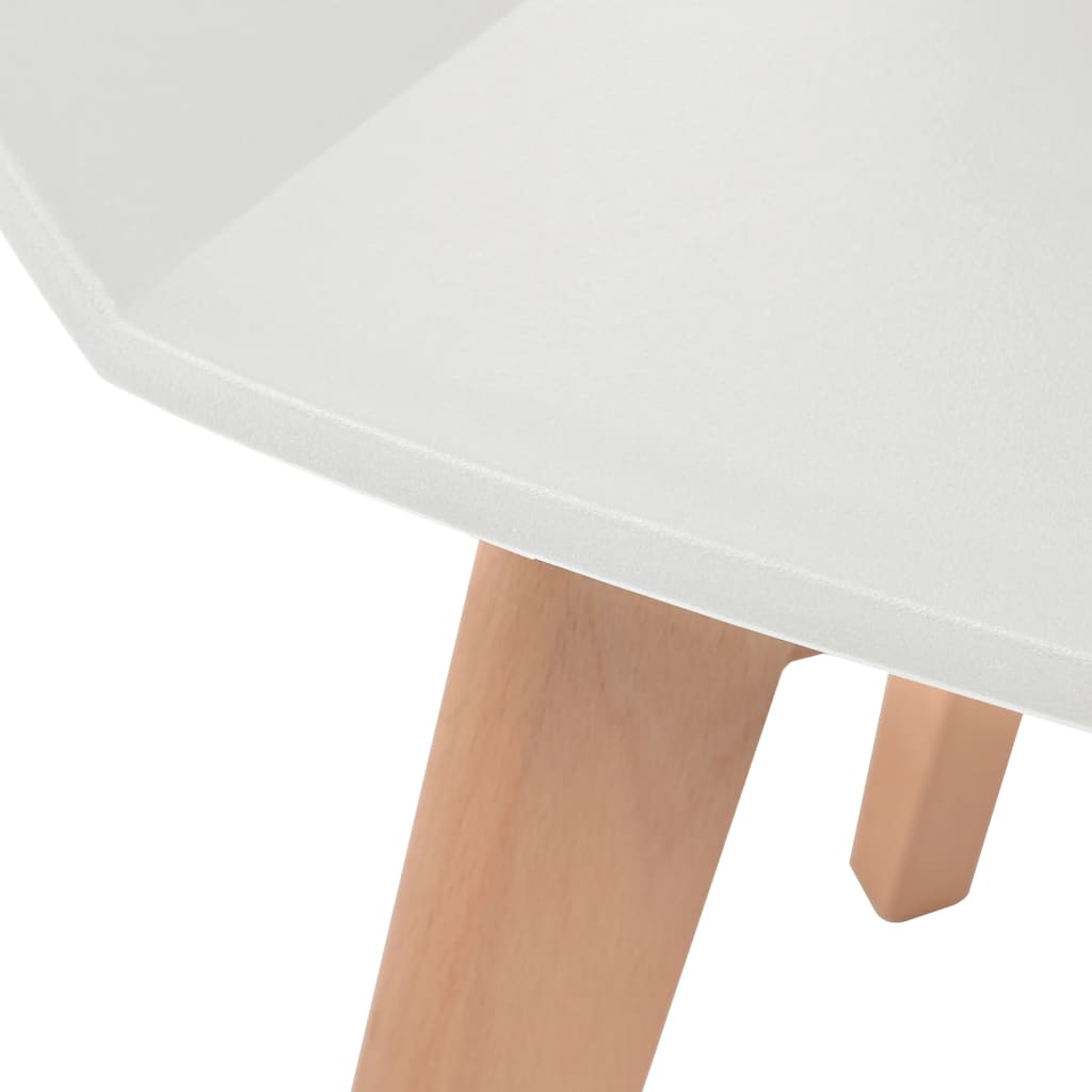 vidaXL Ruokapöydän tuolit 4 kpl valkoinen muovi