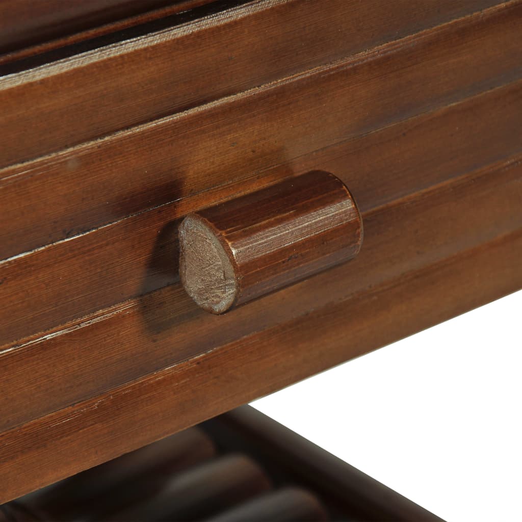 vidaXL Yöpöytä 45x45x40 cm bambu tummanruskea