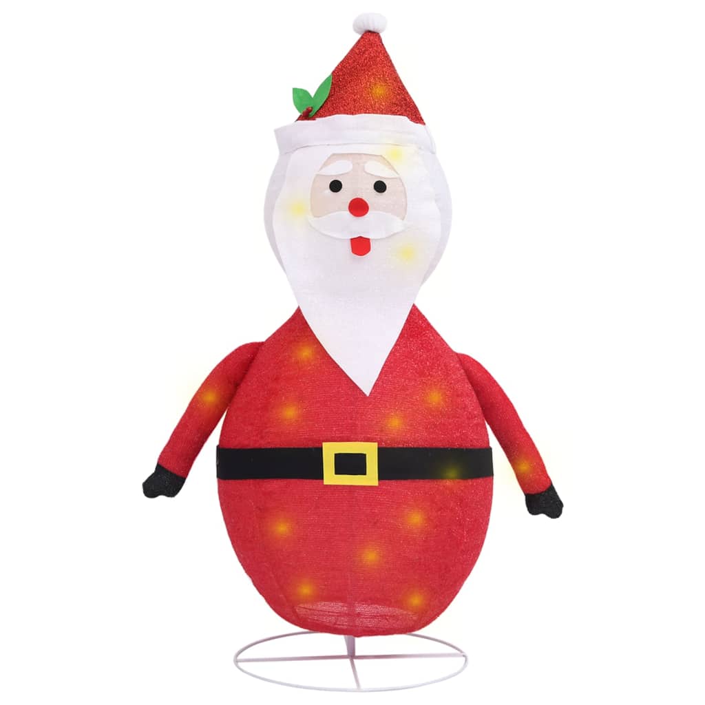 vidaXL Joulupukki joulukoriste LED-valoilla ylellinen kangas 120 cm