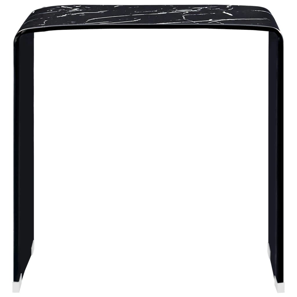 vidaXL Sohvapöytä musta marmori 50x50x45 cm karkaistu lasi