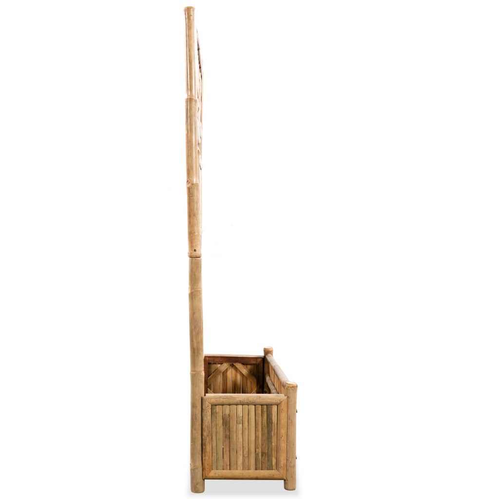 vidaXL Korotettu kukkalaatikko säleiköllä bambu 70 cm