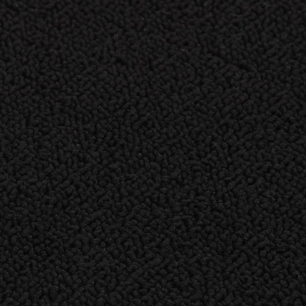 vidaXL Liukumattomat porrasmatot 15 kpl 60x25 cm musta suorakaide