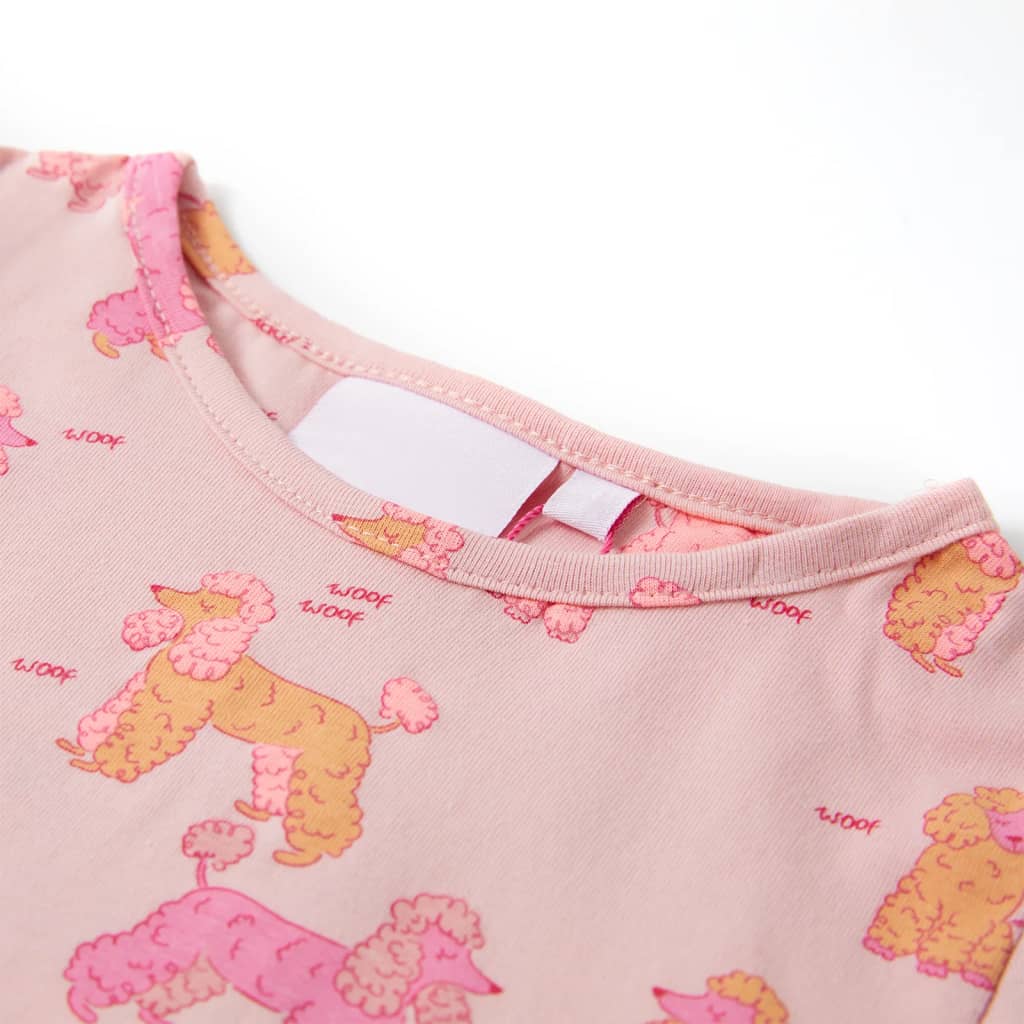 Lasten lyhythihainen pyjama vaaleanpunainen 92