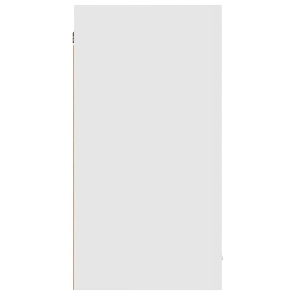 vidaXL Seinäkaappi korkeakiilto valkoinen 80x31x60 cm lastulevy