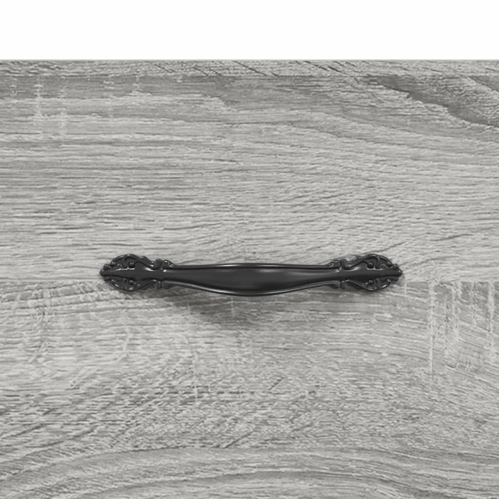 vidaXL Seinäkiinnitettävä yöpöytä harmaa Sonoma 35x35x20 cm