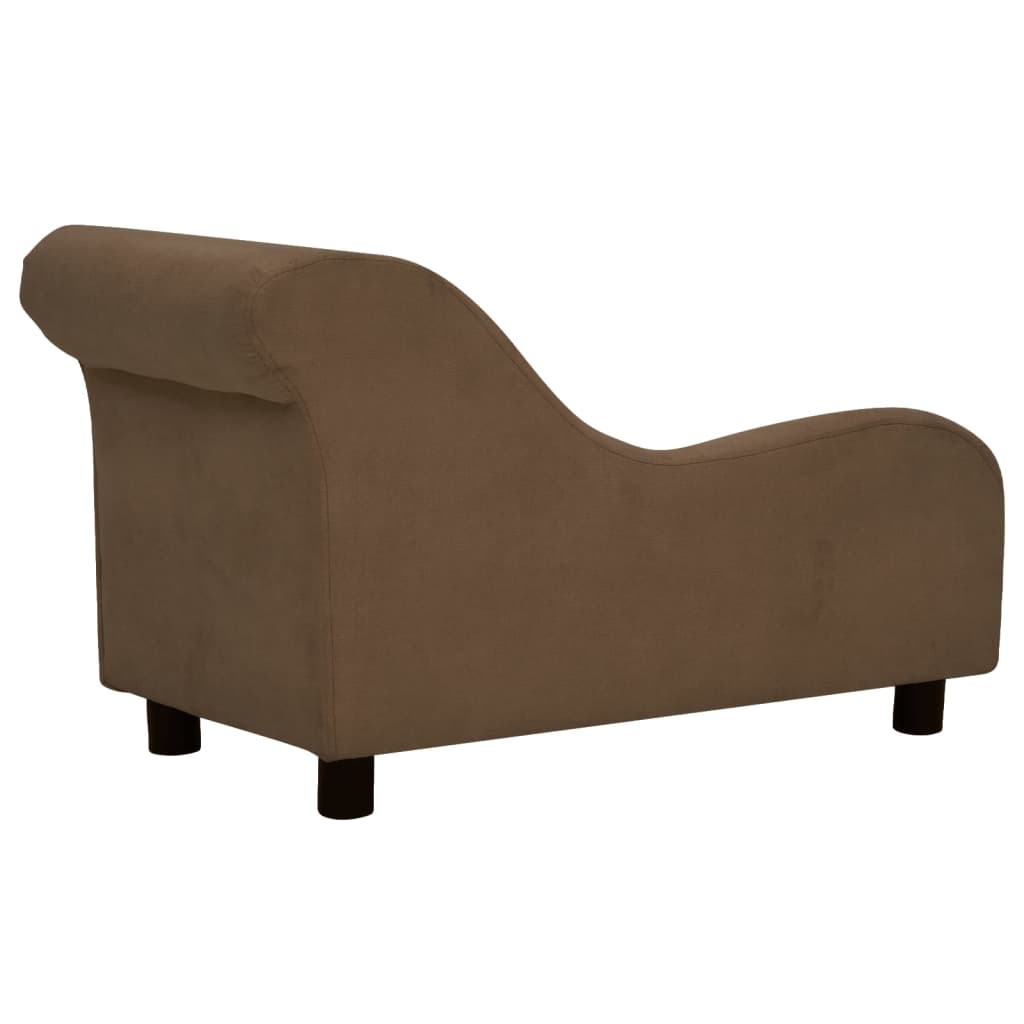 vidaXL Koiran sohva tyynyllä ruskea 83x44x44 cm plyysi