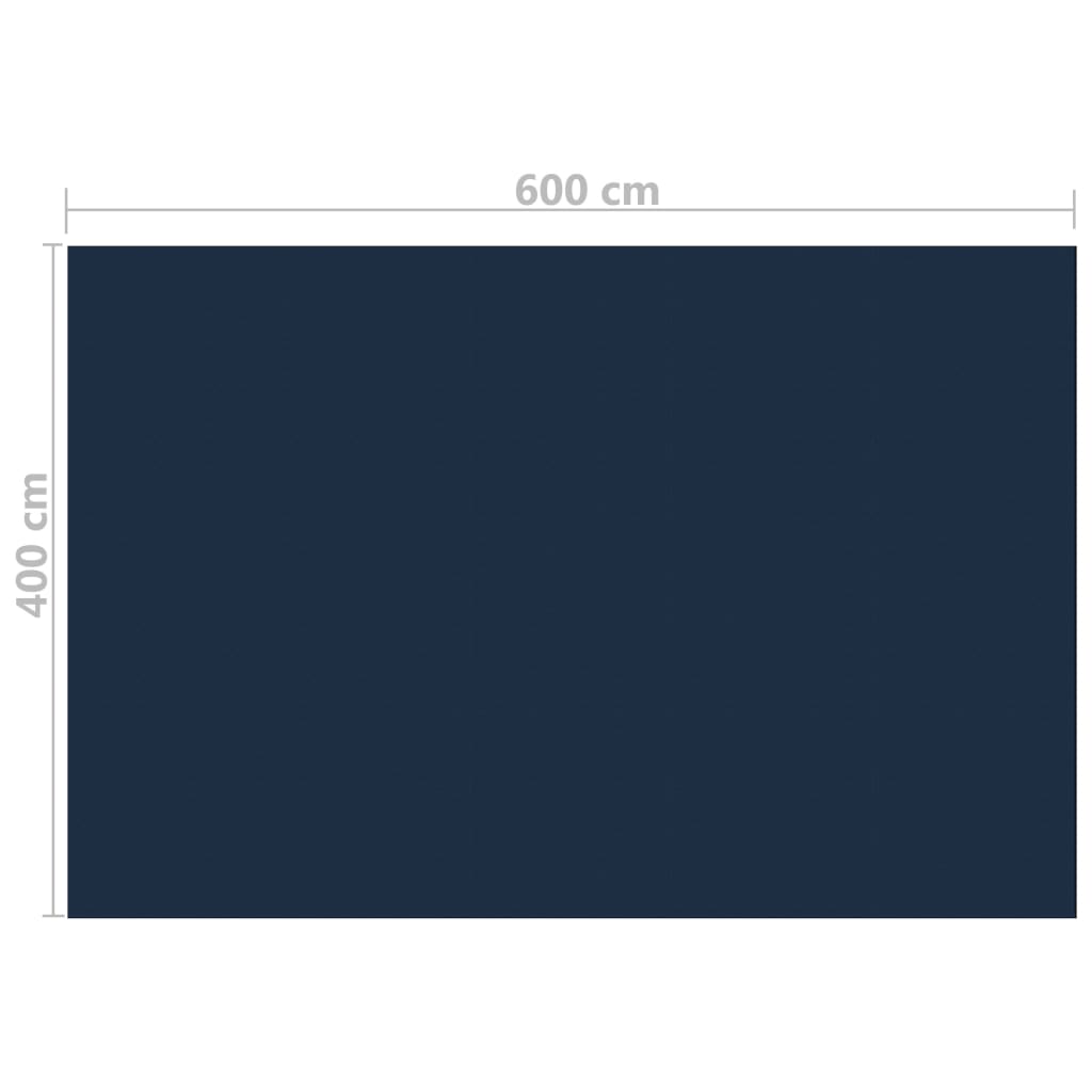 vidaXL Kelluva uima-altaan PE-aurinkoenergiakalvo 600x400 cm sinimusta