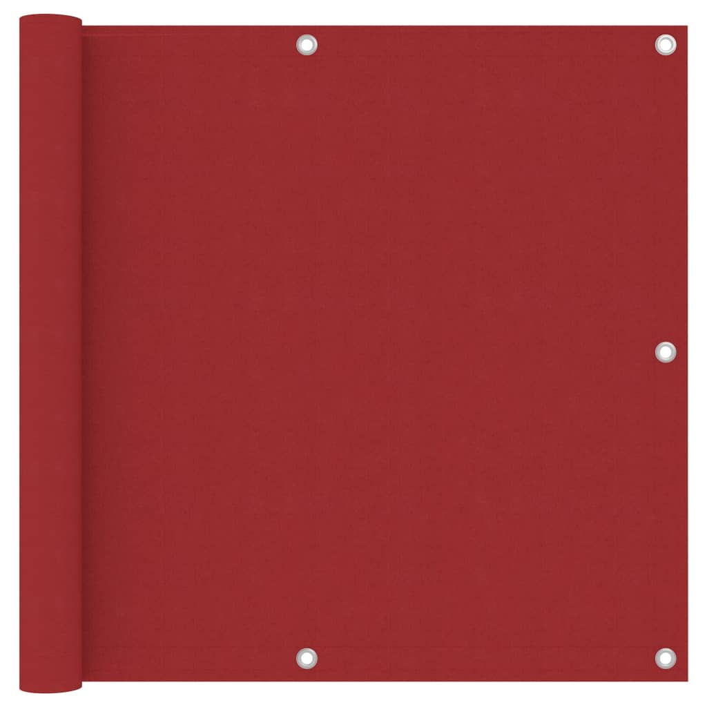 vidaXL Parvekkeen suoja punainen 90x500 cm Oxford-kangas